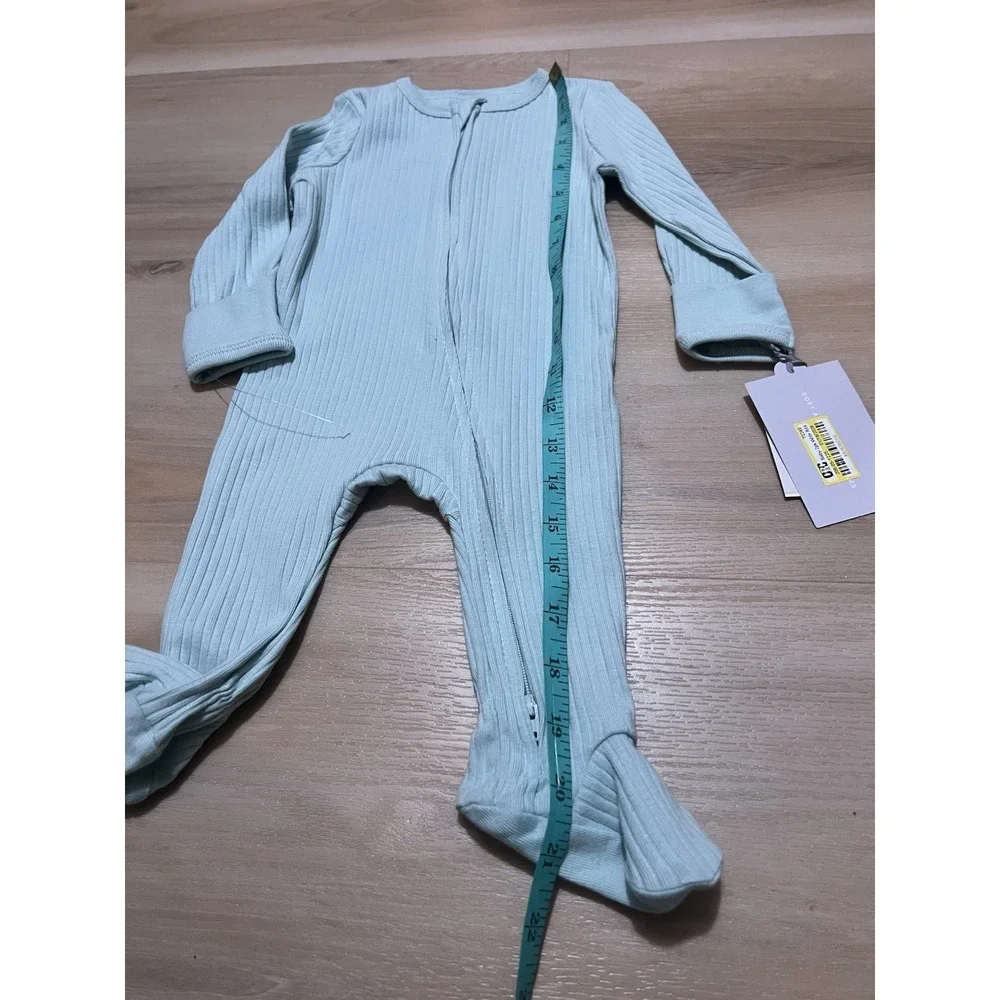 NWT Cloud Island Infant Sleeper 3-6M Light‎ Teal Blue NWT 2-Way Zipper